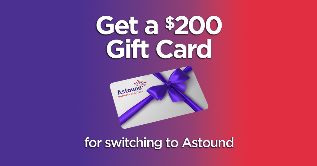 Get a $200 gift card for switching to Astound