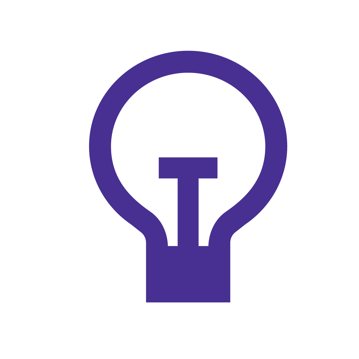 purple lightbulb icon