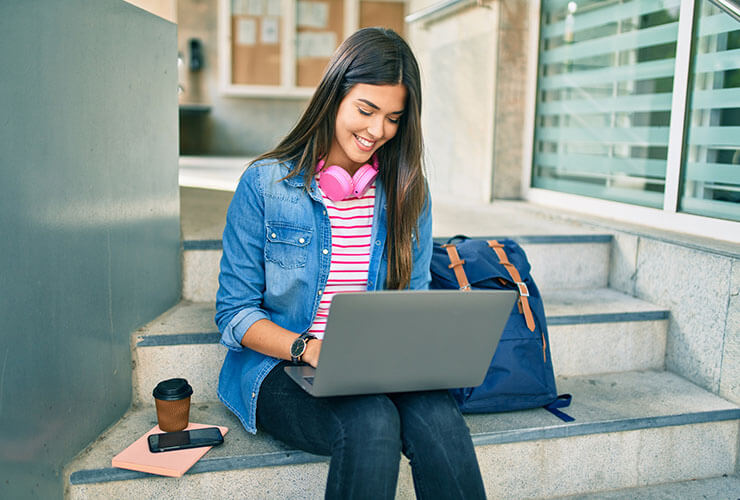 Young woman on her laptop