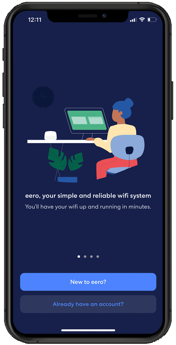 eero create an account on a phone